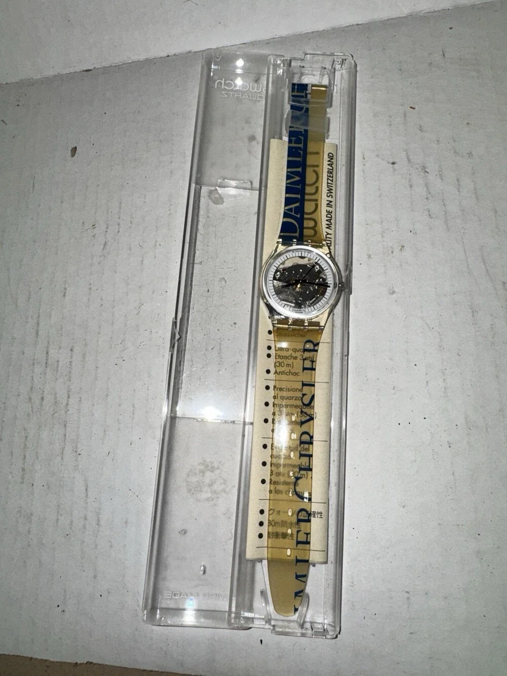 Vintage Daimler Chrysler Swatch Watch Quartz GZ 157 1998 Works Needs Battery